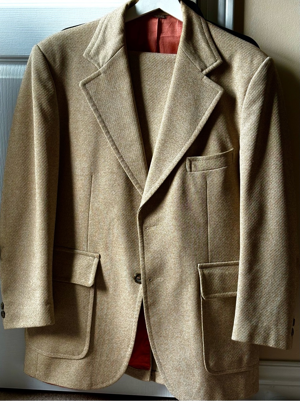 Vintage Mens’ Polyester Suit (read description!) S-M